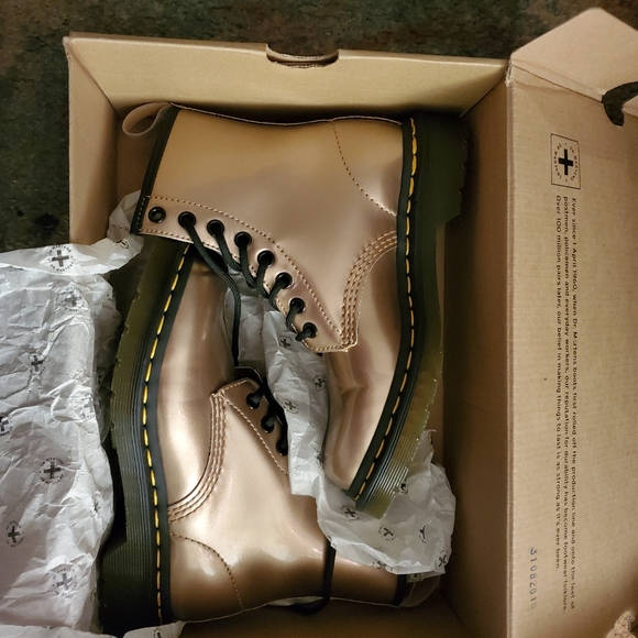 dr martens vegan metallic